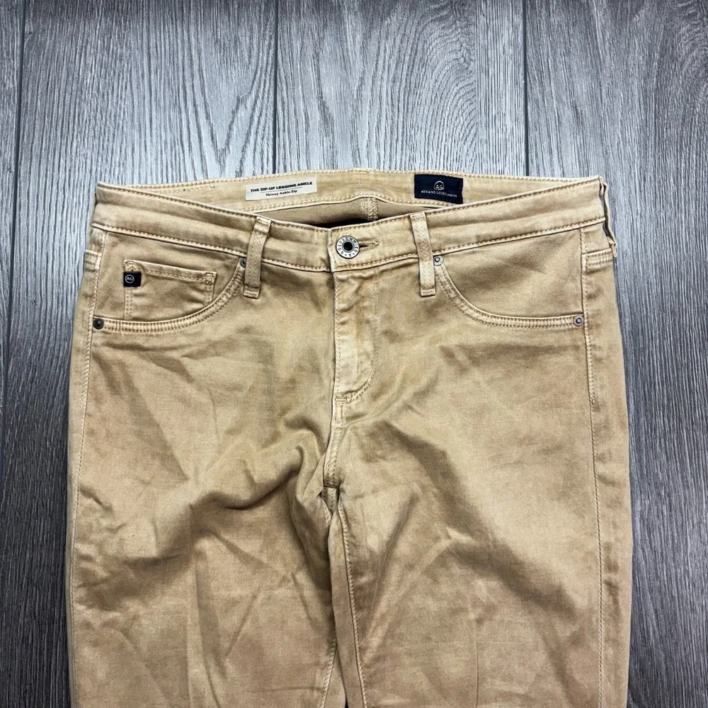 Adriano Goldschmied Jeans Womens 27R Brown The Zip Up Legging Ankle High Rise - Picture 2 of 11